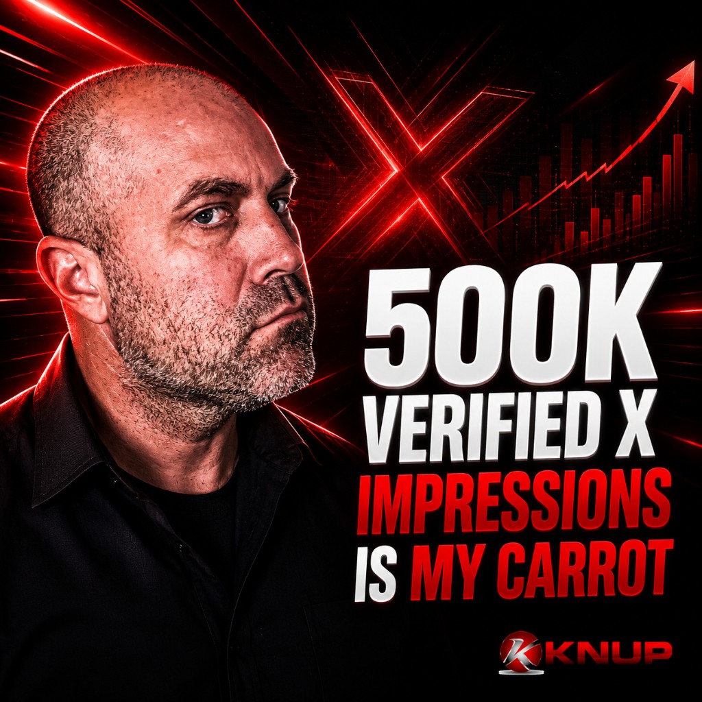 500,000 verified impressions on X is my dangling carrot