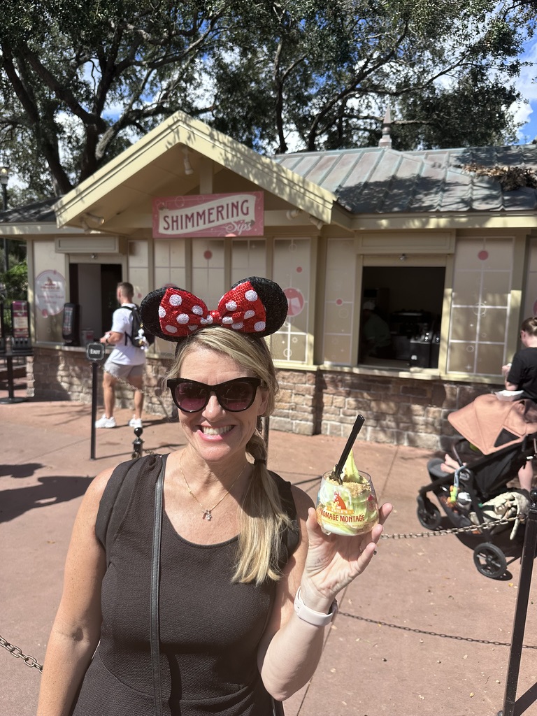 Sarah with Key Lime DOLE Whip Fromage Montage reward at Shimmering Sips
