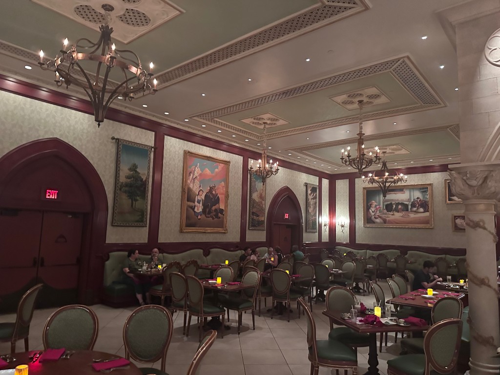 West Wing dining room with Beauty and the Beast paintings