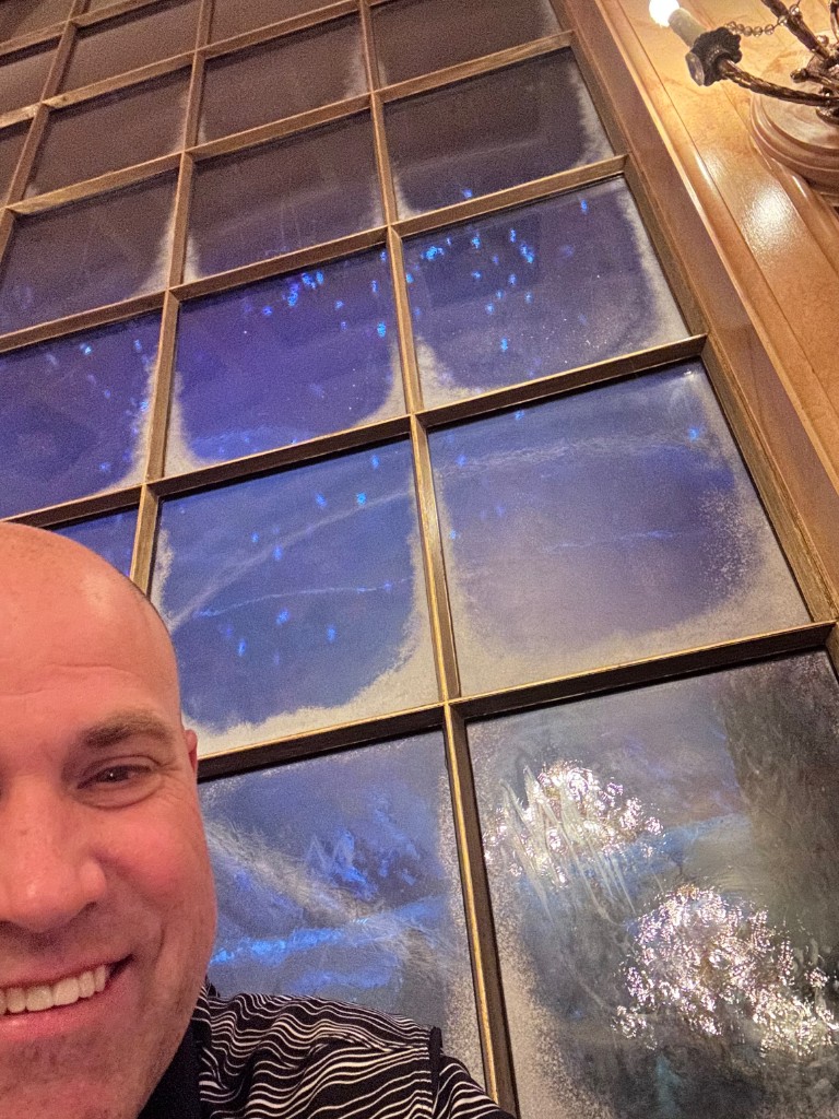 Ryan in front of the enchanted winter window