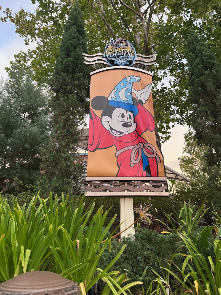 Fantasmic Sorcerer Mickey banner sign