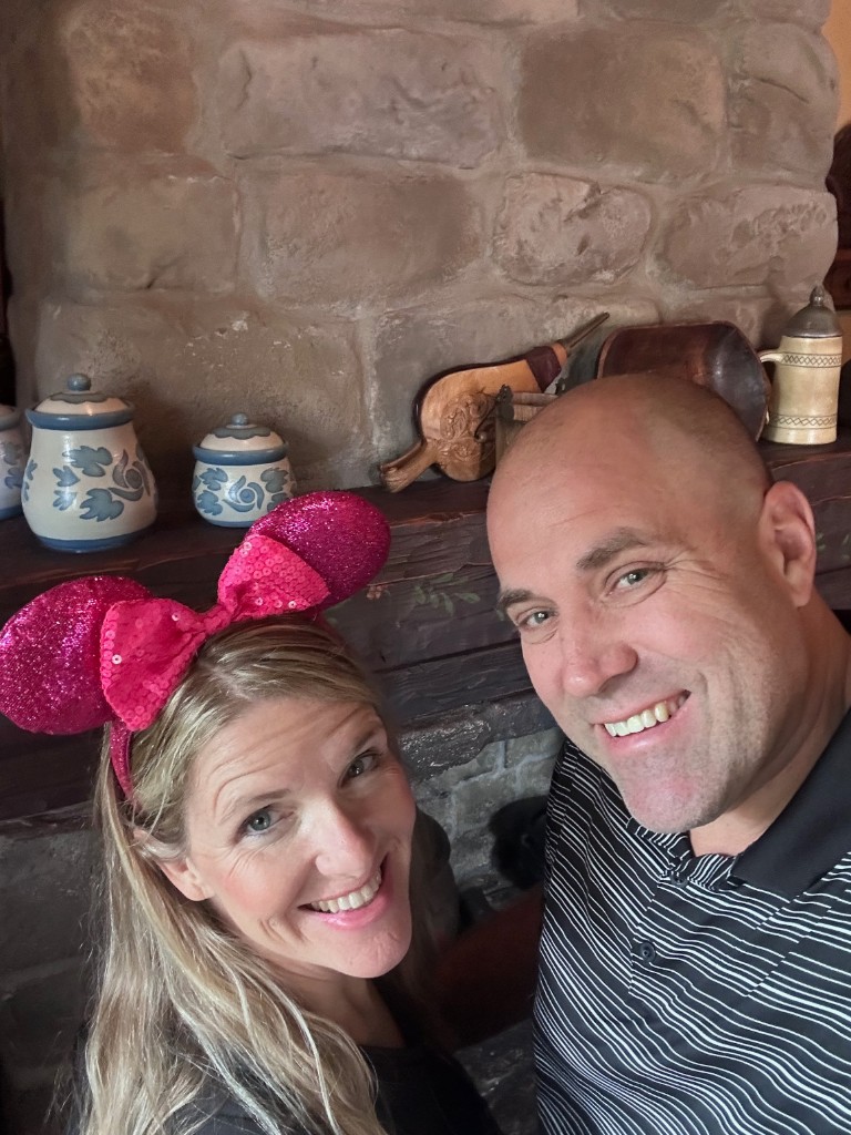 Ryan and Sarah inside Enchanted Tales with Belle