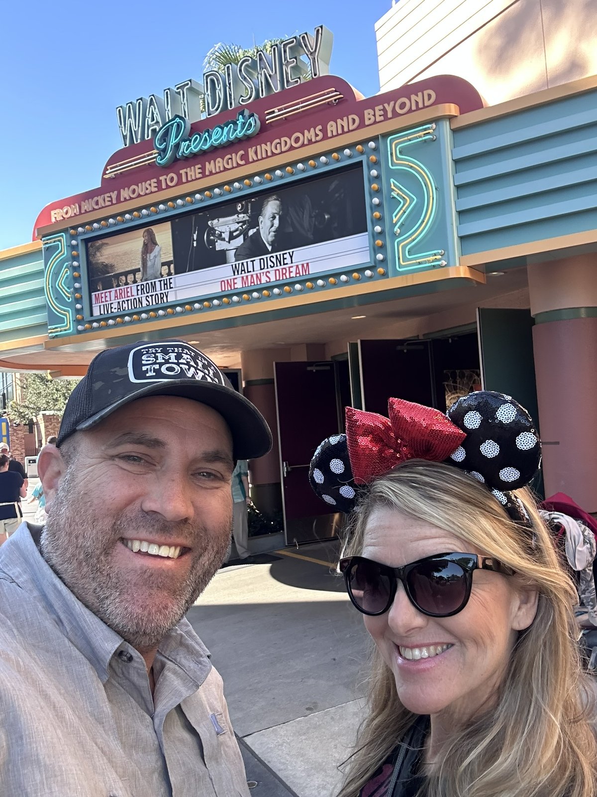 Ryan and Sarah at the Walt Disney Presents entrance