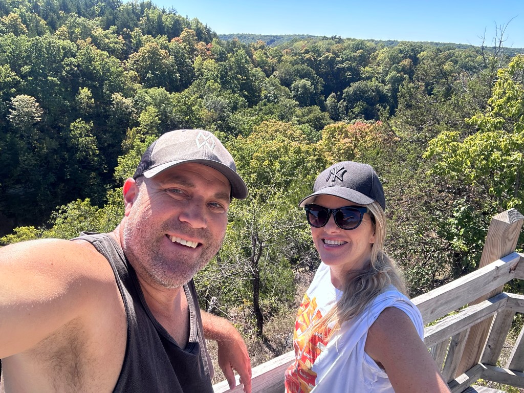 Ryan and Sarah on a Ha Ha Tonka overlook